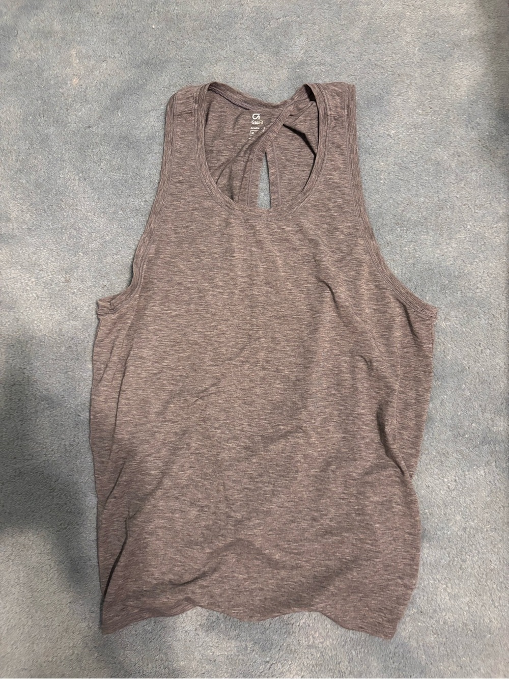 GAP Heathered Mauve Racerback Tank Top